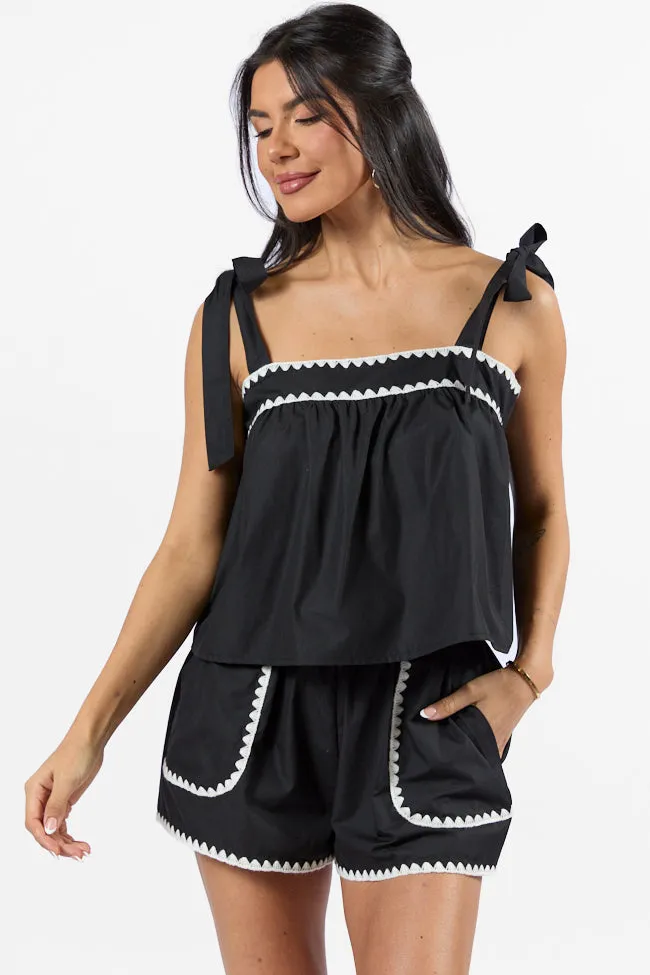 Island Groove Black Stitched Trim Two Piece Set sold by Pink Lily product image thumbnail 3
