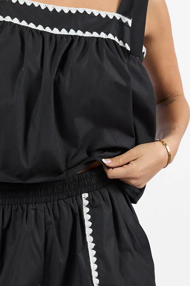 Island Groove Black Stitched Trim Two Piece Set sold by Pink Lily product image thumbnail 5