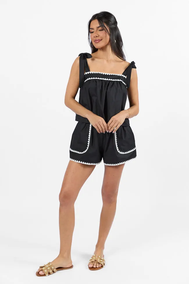 Island Groove Black Stitched Trim Two Piece Set sold by Pink Lily product image thumbnail 4