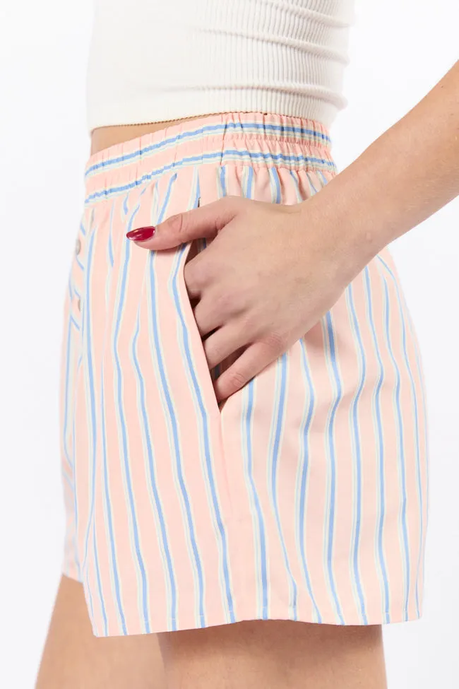 Sunday Morning Coral Multi Striped Boxer Shorts FINAL SALE sold by Pink Lily product image thumbnail 3