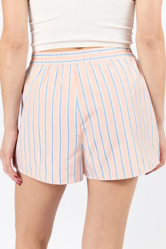 Sunday Morning Coral Multi Striped Boxer Shorts FINAL SALE sold by Pink Lily product image thumbnail 4