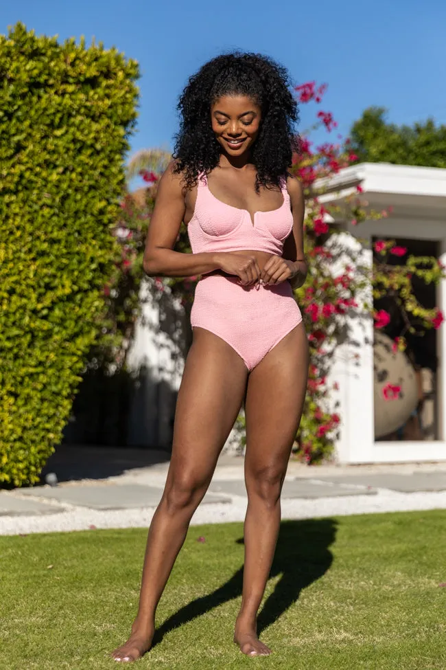 Summer Oasis Light Pink Underwire Split V Bikini Top FINAL SALE sold by Pink Lily product image thumbnail 2