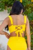 Summer Oasis Yellow Underwire Split V Bikini Top FINAL SALE sold by Pink Lily