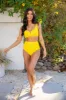 Summer Oasis Yellow Underwire Split V Bikini Top FINAL SALE sold by Pink Lily