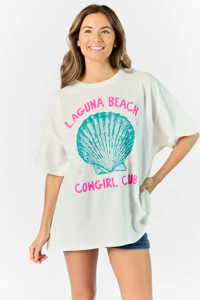 Laguna Beach Off White Oversized Graphic Tee sold by Pink Lily product image thumbnail 2