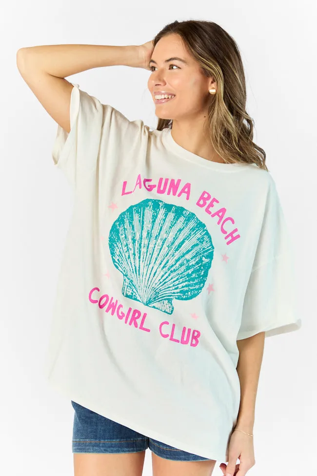 Laguna Beach Off White Oversized Graphic Tee sold by Pink Lily product image thumbnail 4