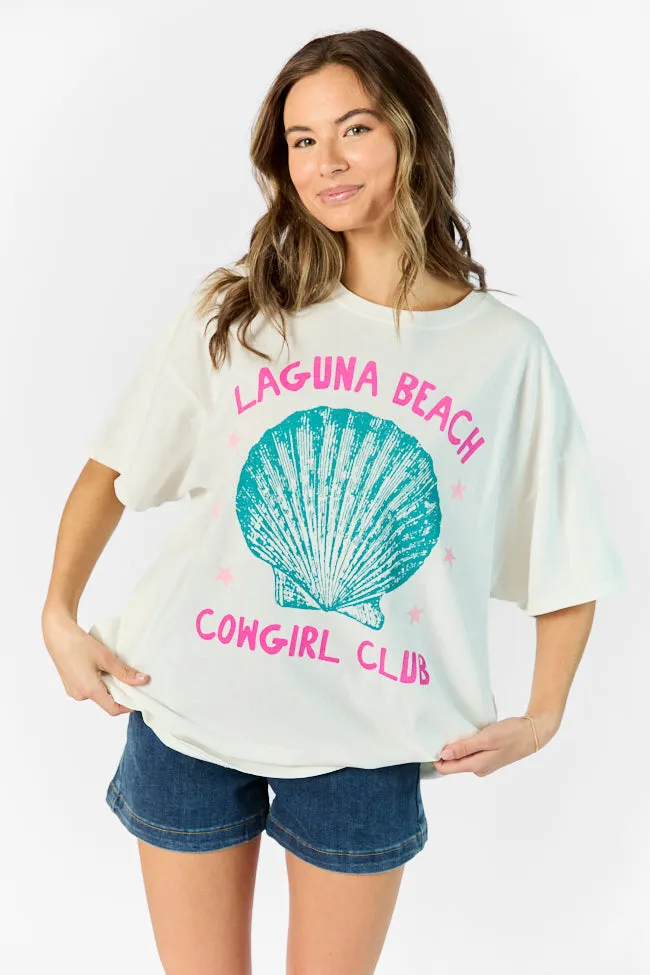 Laguna Beach Off White Oversized Graphic Tee sold by Pink Lily product image thumbnail 3