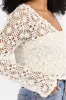 Unbeatable Memories Long Sleeve Ivory Crochet Cardigan FINAL SALE sold by Pink Lily