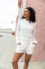 Everything I Want Ivory Ribbed Hoodie and Shorts Set FINAL SALE sold by Pink Lily
