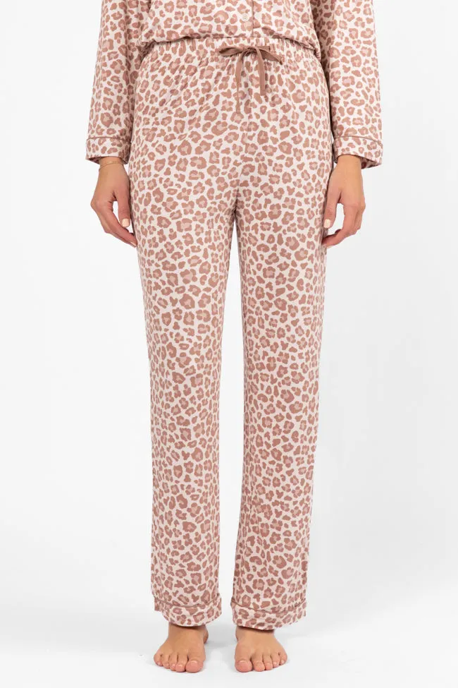 Under The Stars Neutral Leopard Pajama Pants FINAL SALE sold by Pink Lily