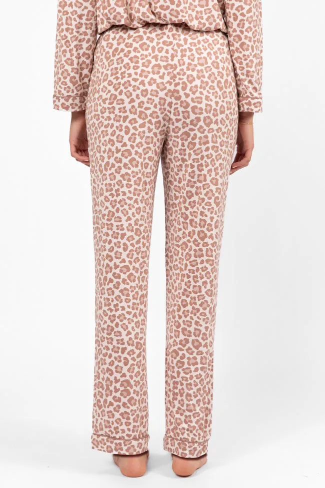 Under The Stars Neutral Leopard Pajama Pants FINAL SALE sold by Pink Lily product image thumbnail 4