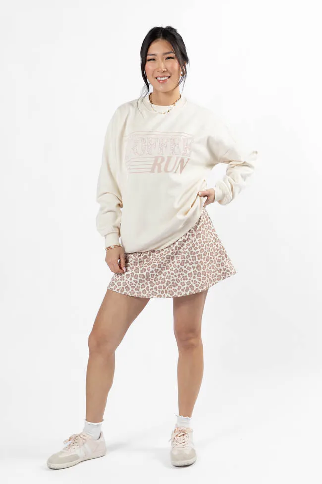 Coffee Run Leopard Cream Oversized Graphic Sweatshirt SALE sold by Pink Lily product image thumbnail 4