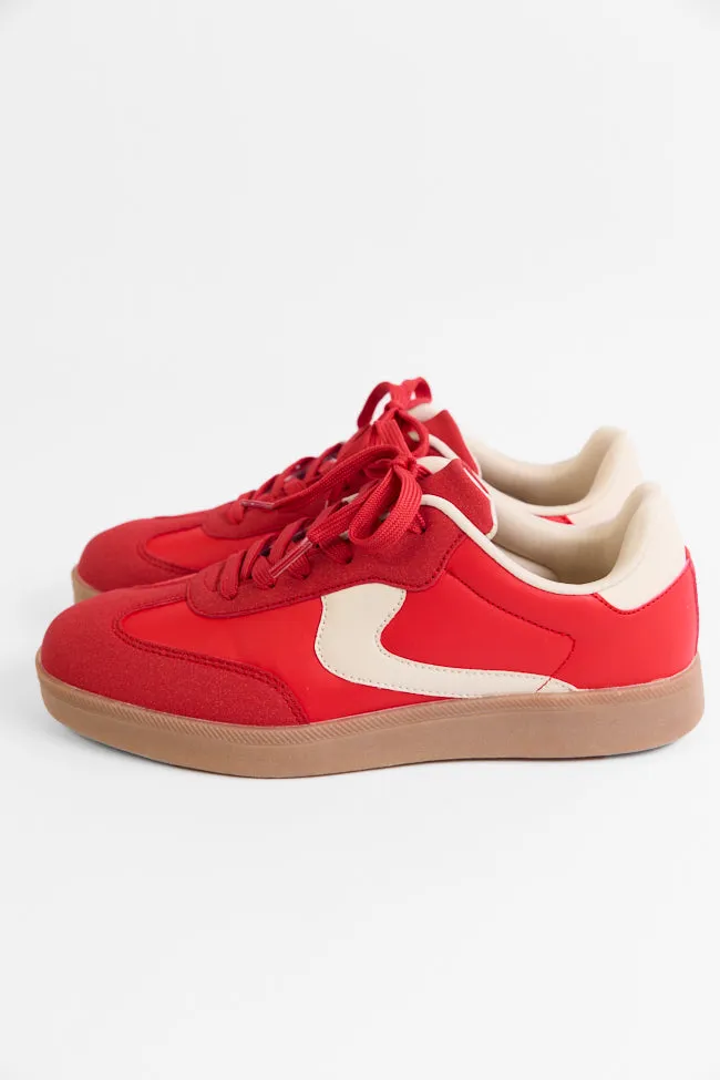 Tiffany Red Swirl Sneakers sold by Pink Lily