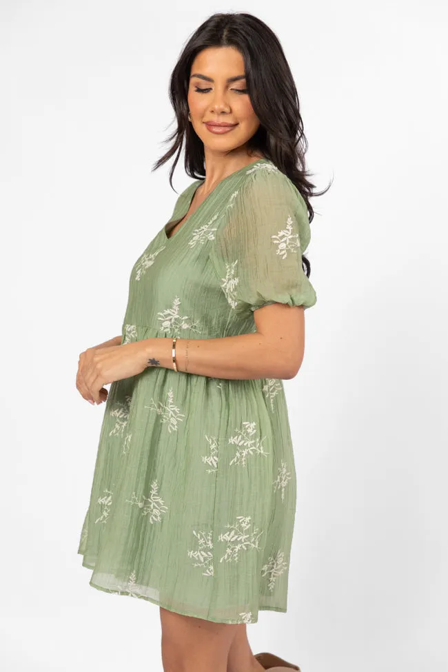 Figured It Out Sage Stitched Detail Mini Dress FINAL SALE sold by Pink Lily product image thumbnail 3