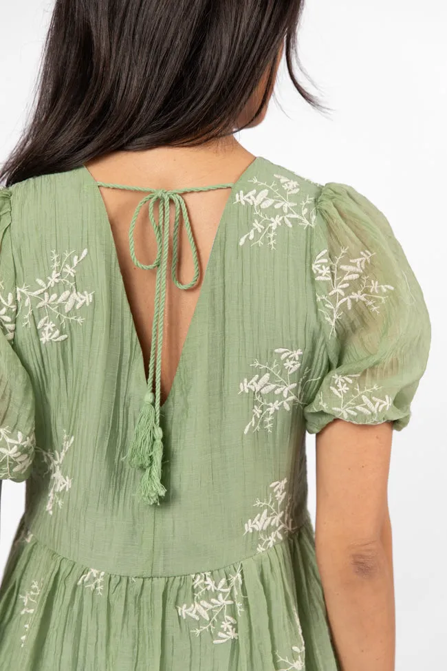Figured It Out Sage Stitched Detail Mini Dress FINAL SALE sold by Pink Lily product image thumbnail 4
