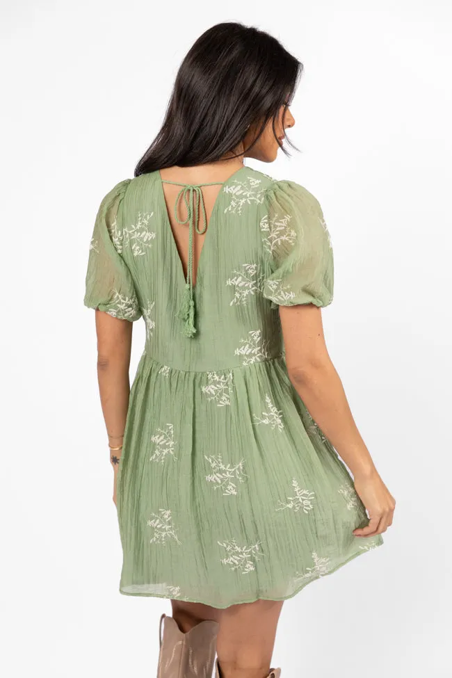 Figured It Out Sage Stitched Detail Mini Dress FINAL SALE sold by Pink Lily product image thumbnail 5