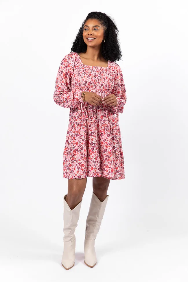 All About You Multi Smocked Knit Floral Dress FINAL SALE sold by Pink Lily product image thumbnail 2