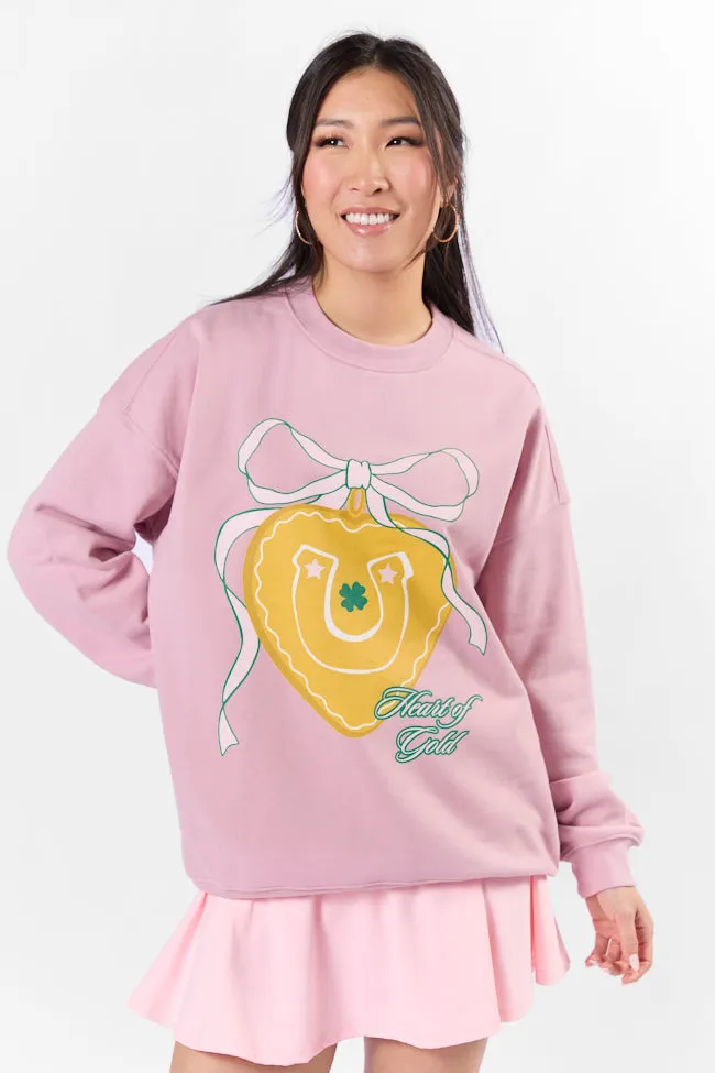 Heart of Gold Mauve Graphic Sweatshirt sold by Pink Lily
