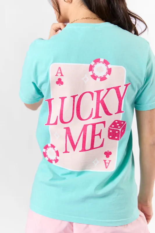 Lucky Me Chalky Mint Comfort Color Graphic Tee sold by Pink Lily