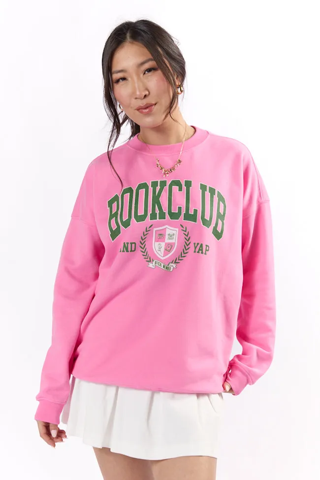 Book Club Pink Graphic Sweatshirt sold by Pink Lily product image thumbnail 5