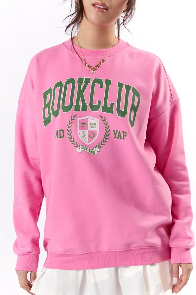 Book Club Pink Graphic Sweatshirt sold by Pink Lily product image thumbnail 3