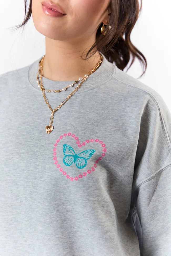 Good Days Ahead Light Grey Graphic Sweatshirt SALE sold by Pink Lily product image thumbnail 3