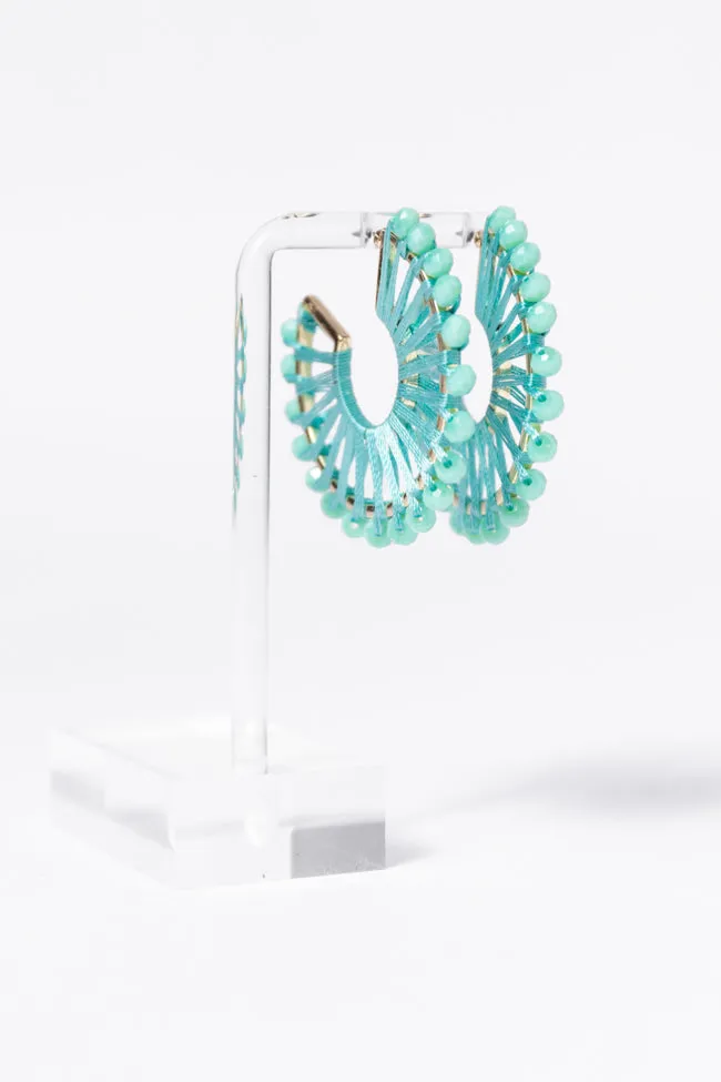 Green Thread Wrapped Hoop Earrings FINAL SALE sold by Pink Lily product image thumbnail 5