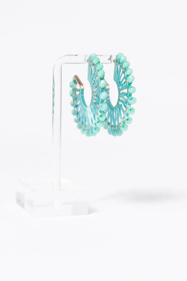 Green Thread Wrapped Hoop Earrings FINAL SALE sold by Pink Lily product image thumbnail 2