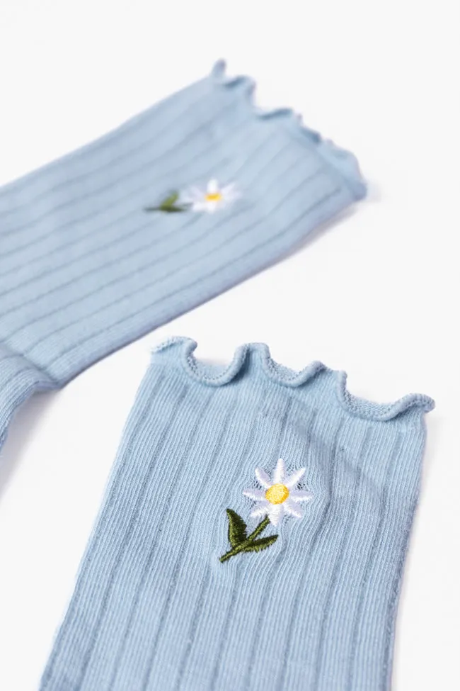Blue Daisy Crew Socks FINAL SALE sold by Pink Lily product image thumbnail 4