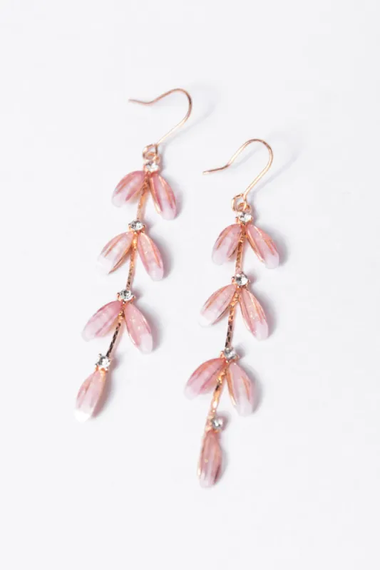 Falling Petals Pink Earrings FINAL SALE sold by Pink Lily
