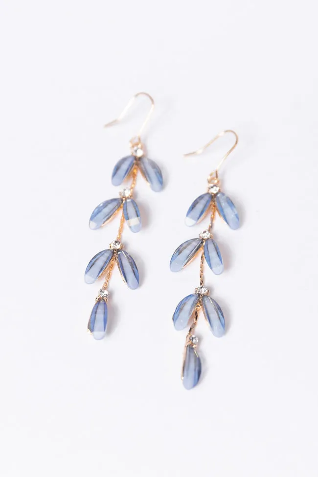 Falling Petals Blue Earrings FINAL SALE sold by Pink Lily