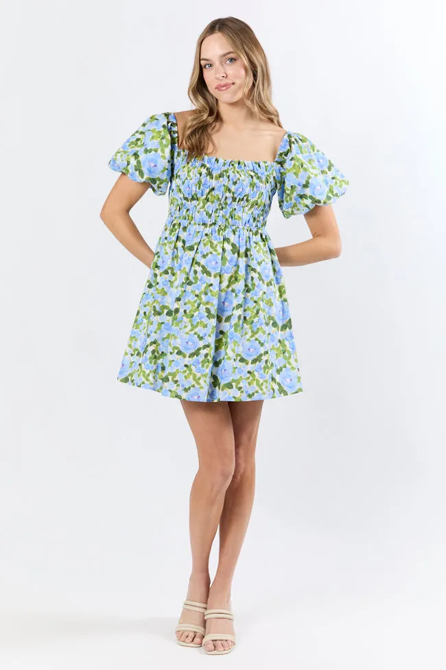 Felt Like It Multi Floral Smocked Mini Dress FINAL SALE sold by Pink Lily product image thumbnail 2