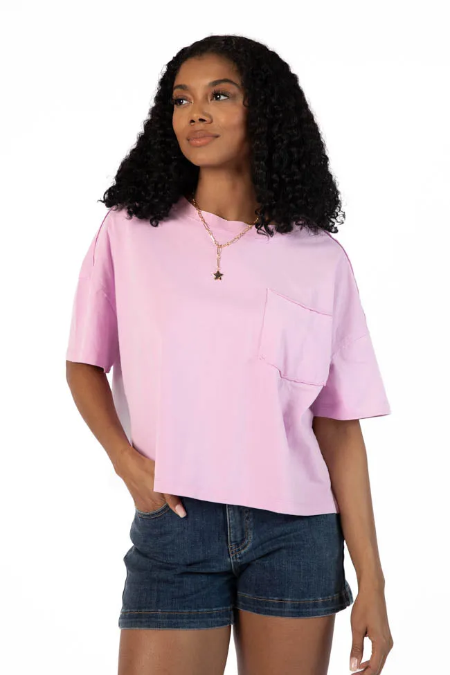 Perfect Staple Purple Soft Knit Pocket Tee FINAL SALE sold by Pink Lily