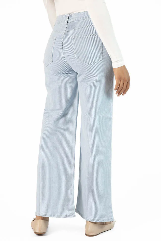 Sutton Striped Wide Leg Patch Pocket Jeans SALE sold by Pink Lily product image thumbnail 5