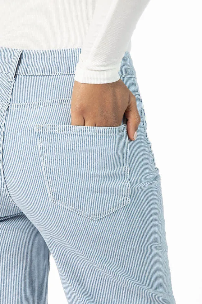 Sutton Striped Wide Leg Patch Pocket Jeans SALE sold by Pink Lily product image thumbnail 4