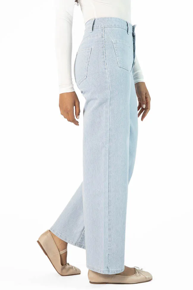 Sutton Striped Wide Leg Patch Pocket Jeans SALE sold by Pink Lily product image thumbnail 3