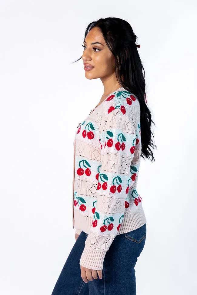 Cherry Happy Blush Cardigan FINAL SALE sold by Pink Lily product image thumbnail 4