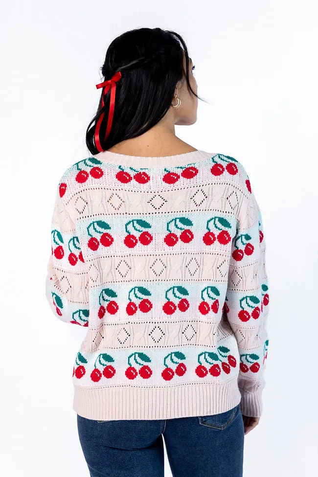 Cherry Happy Blush Cardigan FINAL SALE sold by Pink Lily product image thumbnail 5