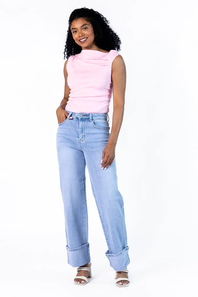 It's My Perspective Pink Off The Shoulder Ruched Sweater Top FINAL SALE sold by Pink Lily product image thumbnail 2