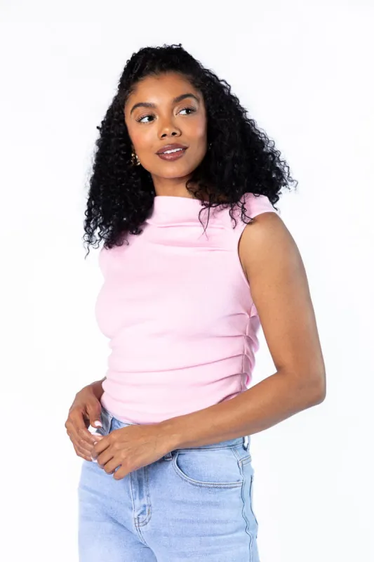 It's My Perspective Pink Off The Shoulder Ruched Sweater Top FINAL SALE sold by Pink Lily