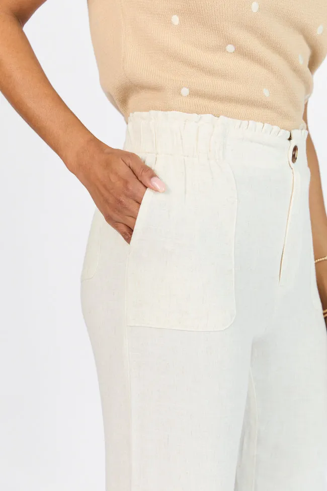 Wish For This Beige Linen Blend Trousers FINAL SALE sold by Pink Lily product image thumbnail 3