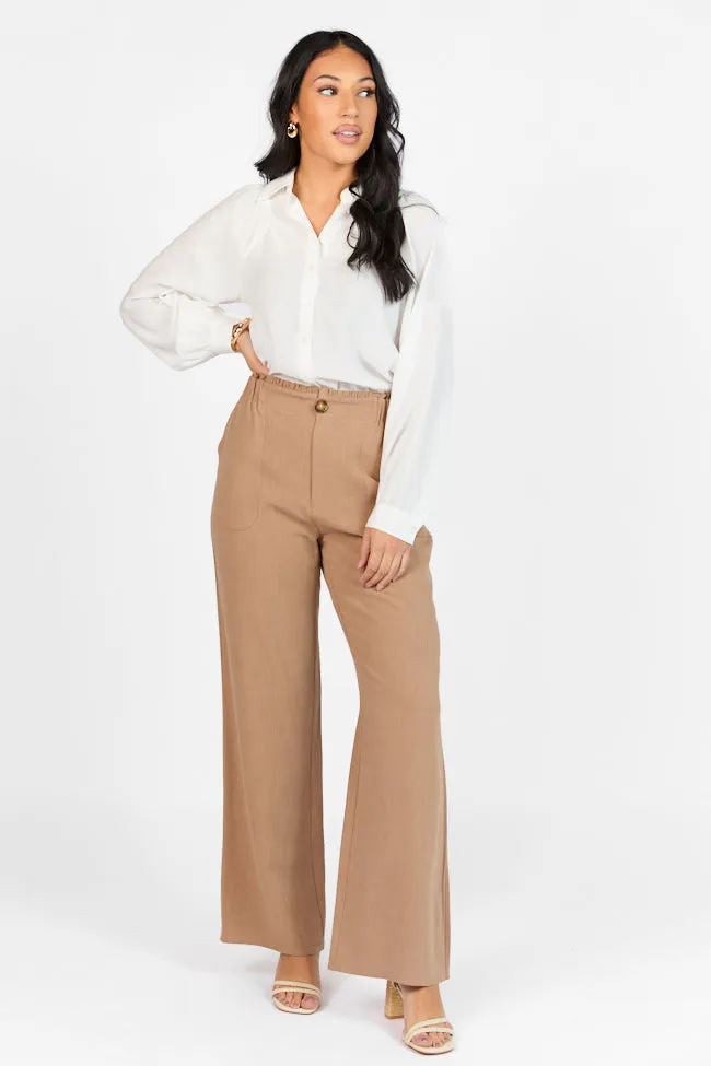 Wish For This Mocha Linen Blend Trousers FINAL SALE sold by Pink Lily product image thumbnail 2