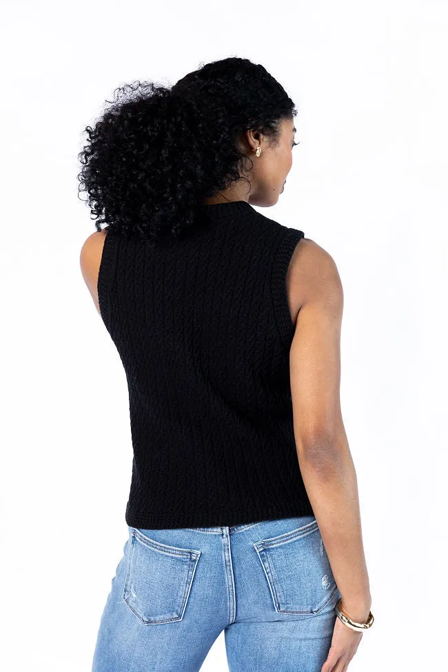 Never Settle Black Sweater Vest FINAL SALE sold by Pink Lily product image thumbnail 5