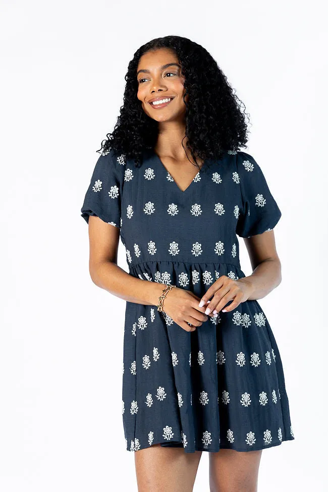 Figured It Out Navy Stitched Detail Mini Dress SALE sold by Pink Lily product image thumbnail 3