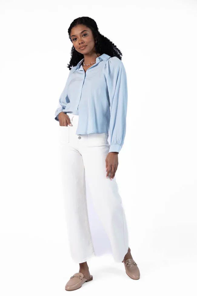 Basic Foundation Blue Button Down Blouse FINAL SALE sold by Pink Lily product image thumbnail 2