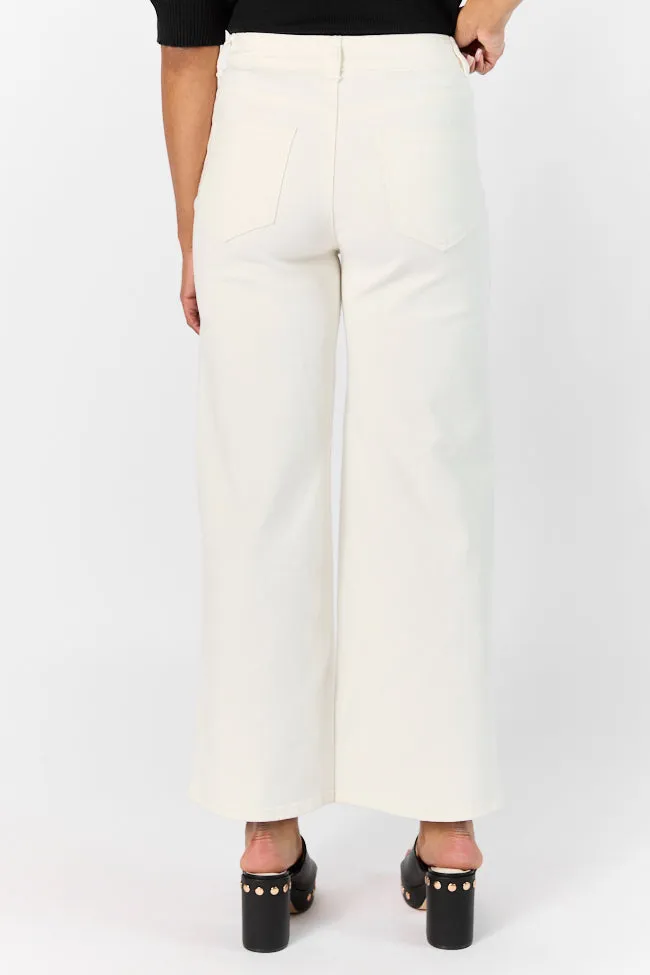 Sutton White Wide Leg Patch Pocket Jeans FINAL SALE sold by Pink Lily product image thumbnail 5