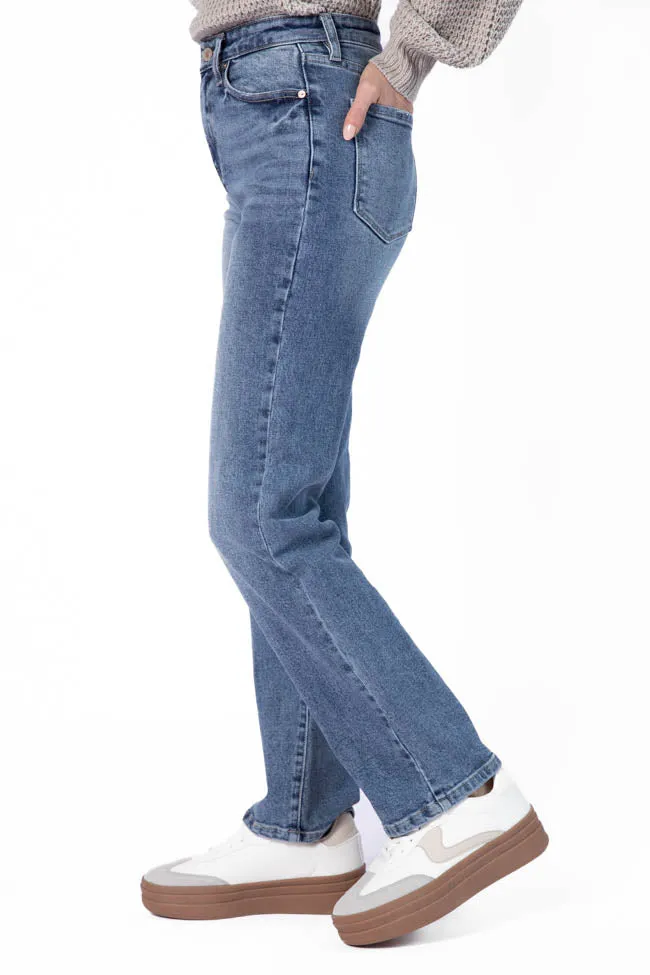 Raleigh Medium Wash Straight Leg Jeans FINAL SALE sold by Pink Lily product image thumbnail 3