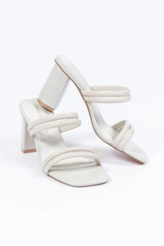 Elaine Beige Strap Heels FINAL SALE sold by Pink Lily