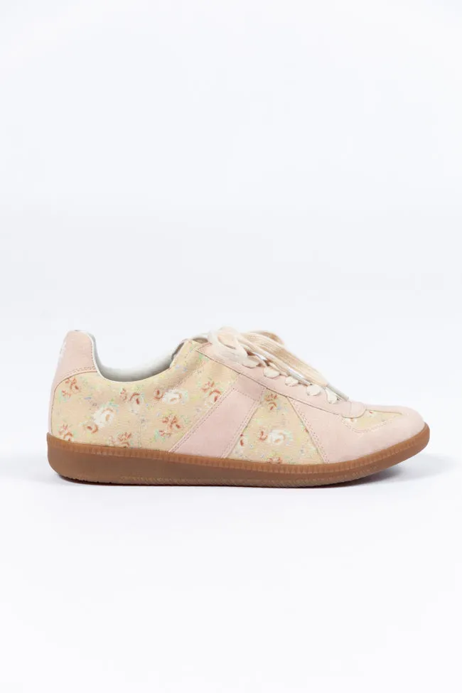 Rebecca Beige and Floral Sneakers FINAL SALE sold by Pink Lily product image thumbnail 2