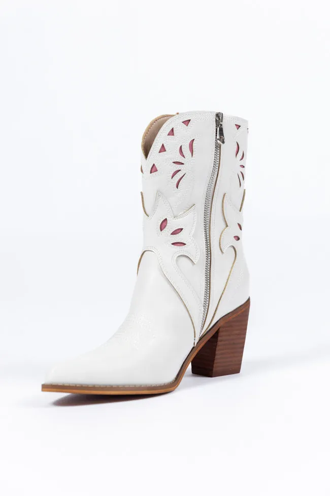 Dallas White Pointed Toe Booties FINAL SALE sold by Pink Lily product image thumbnail 5